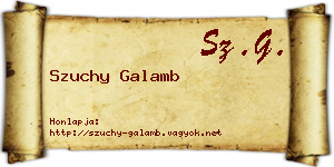 Szuchy Galamb névjegykártya